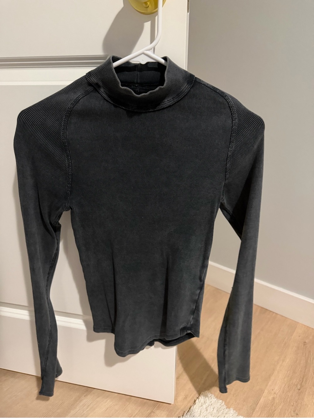 We The Free Women's Charcoal Mock-Neck Long Sleeve Top